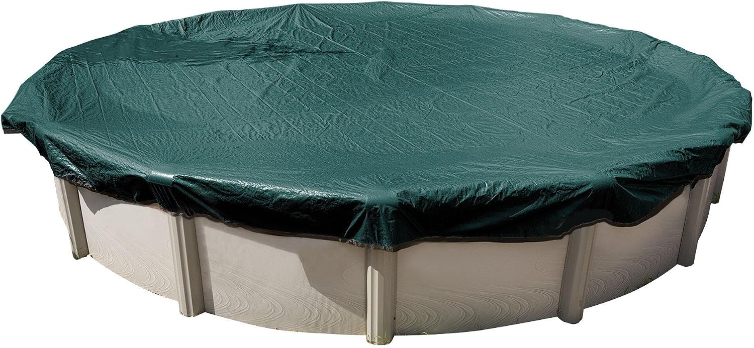 In The Swim 30 Ft Round Polar Plus Above Ground Pool Winter Cover - Heavy-Duty - 12 Year Year Warranty, UV-Resistant Tarp with Cable & Winch for Cold Weather Protection