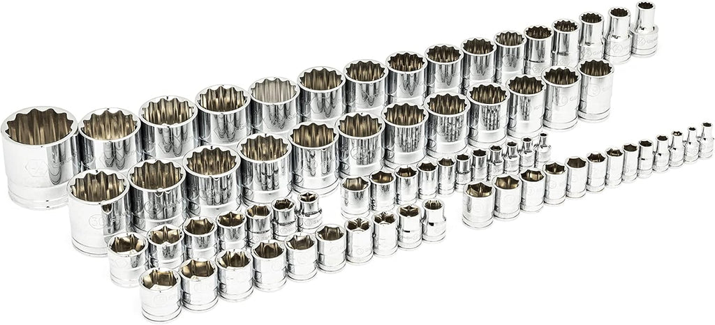 GEARWRENCH 83 Pc. 1/4, 3/8', 1/2' 90-Tooth SAE/Metric Mechanics Tool Set with EVA Foam Tray - 86529
