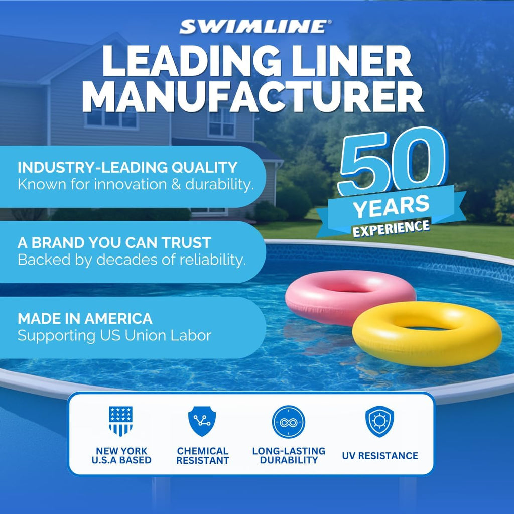 Swimline Overlap Pool Liner for Above Ground Pools, Sunlight, 15 x 24 (Oval), 48/52 Inch Wall, 25 Gauge