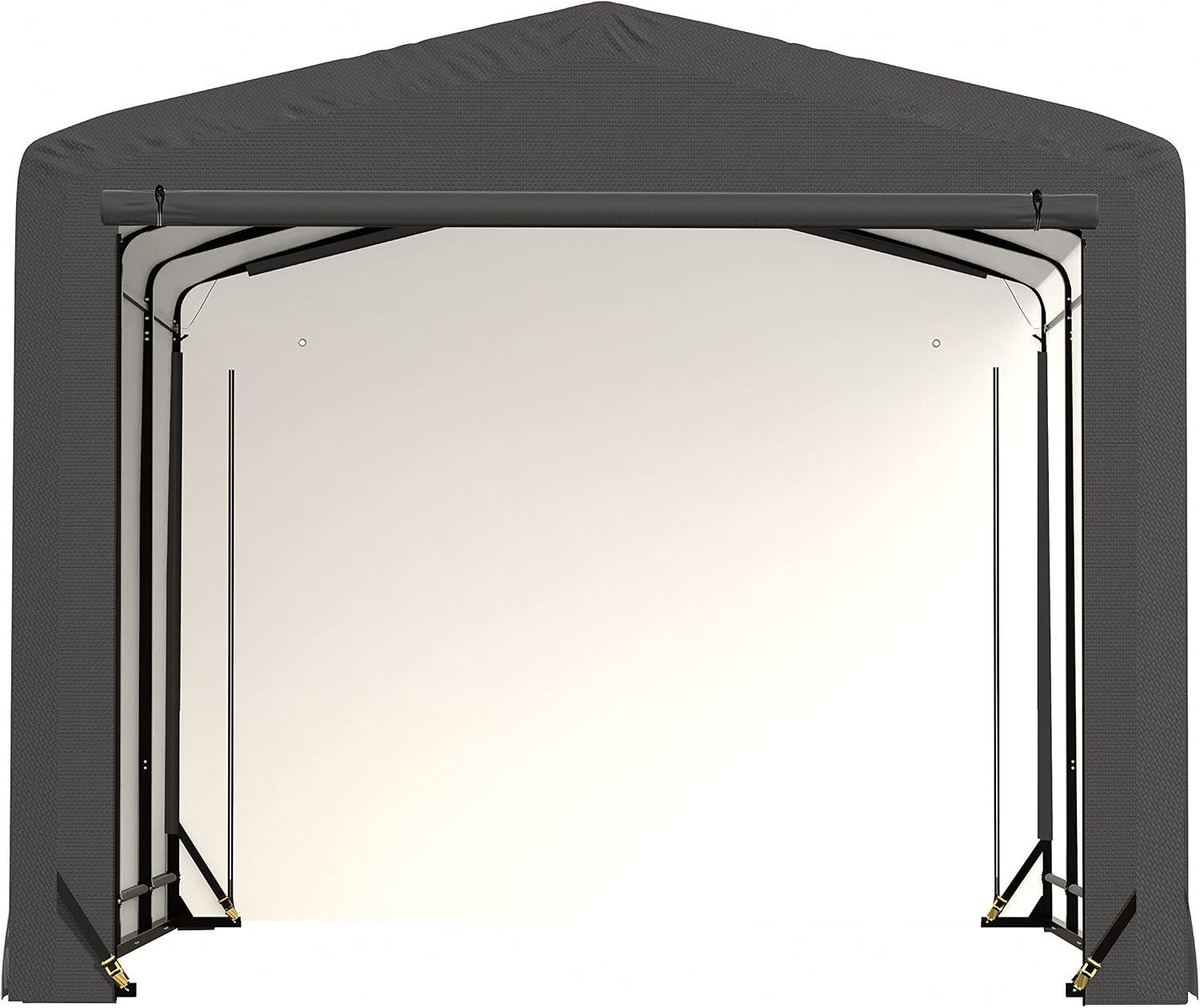 ShelterLogic ShelterTube Garage & Storage Shelter, 12' x 18' x 10' Heavy-Duty Steel Frame Wind and Snow-Load Rated Enclosure, Gray