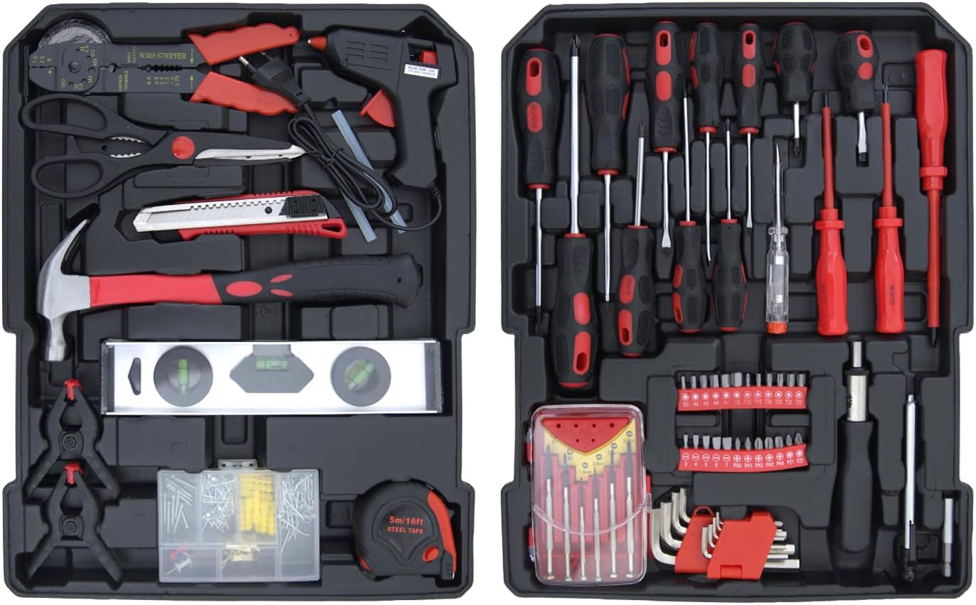 Hantinstom 900PCS Complete Home Tool Set Versatile Rolling Tool Kit for Professional Repair and Maintenance - Heavy and Duty Portable Tool Box with Wheels