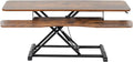 VIVO 48 inch Desk Converter, K Series, Height Adjustable Sit to Stand Riser, Dual Monitor and Laptop Workstation with Wide Keyboard Tray, Rustic Vintage Brown Top, Black Frame, DESK-V048KN