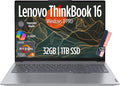 Lenovo ThinkBook 16 Gen 7 Business Laptop, 16' FHD+ Display, AMD Ryzen 5 7535HS (> i7-1355U), 32GB DDR5 RAM, 1TB SSD, KB Backlit, Webcam, Ethernet, Wi-Fi 6, Windows 11 Pro w/Copilot, MAJ DESKPAD
