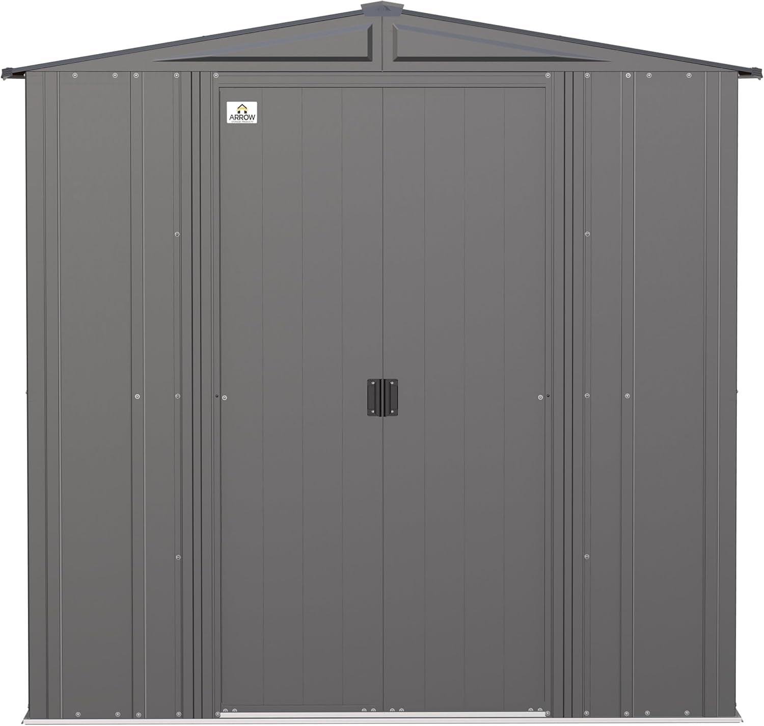 Arrow Sheds 6' x 6' Outdoor Steel Storage Shed, Grey