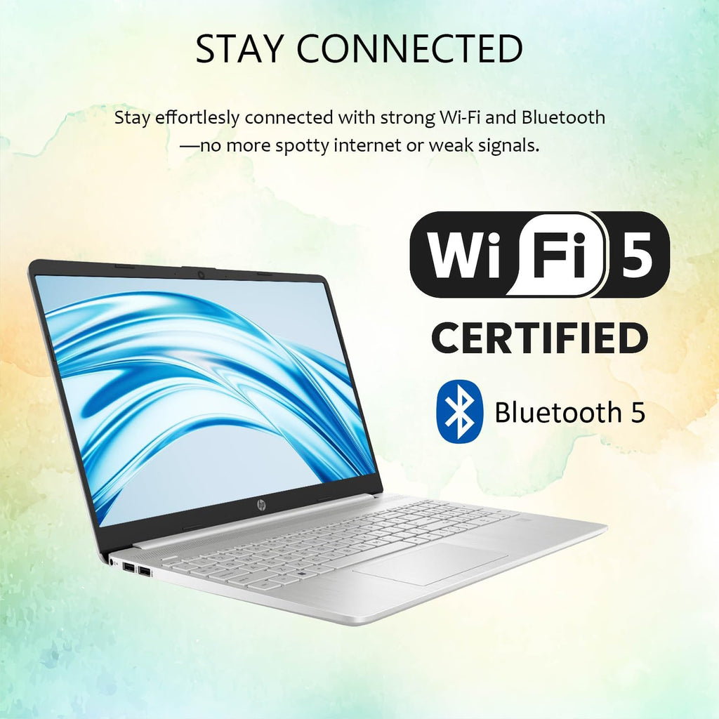 HP 15 Laptop for School, Work, and Home + Microsoft Office 365, 8GB RAM, 512GB SSD, 15.6' FHD 1080p LED Display, Copilot AI, Fast Intel Processor, HDMI, Windows 11 Pro