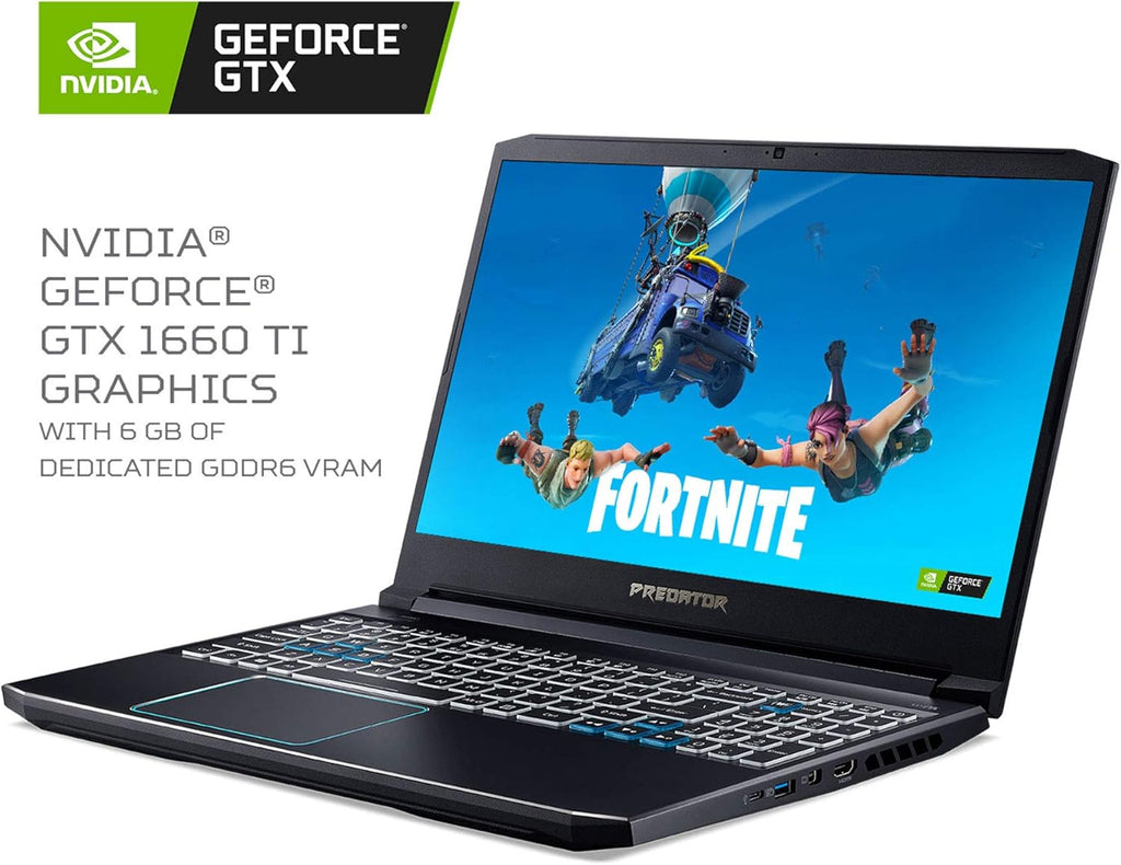 acer Predator Helios 300 Gaming Laptop PC, 15.6' Full HD 144Hz 3ms IPS Display, Intel i7-9750H, GeForce GTX 1660 Ti 6GB, 16GB DDR4, 256GB NVMe SSD, Backlit Keyboard, PH315-52-78VL