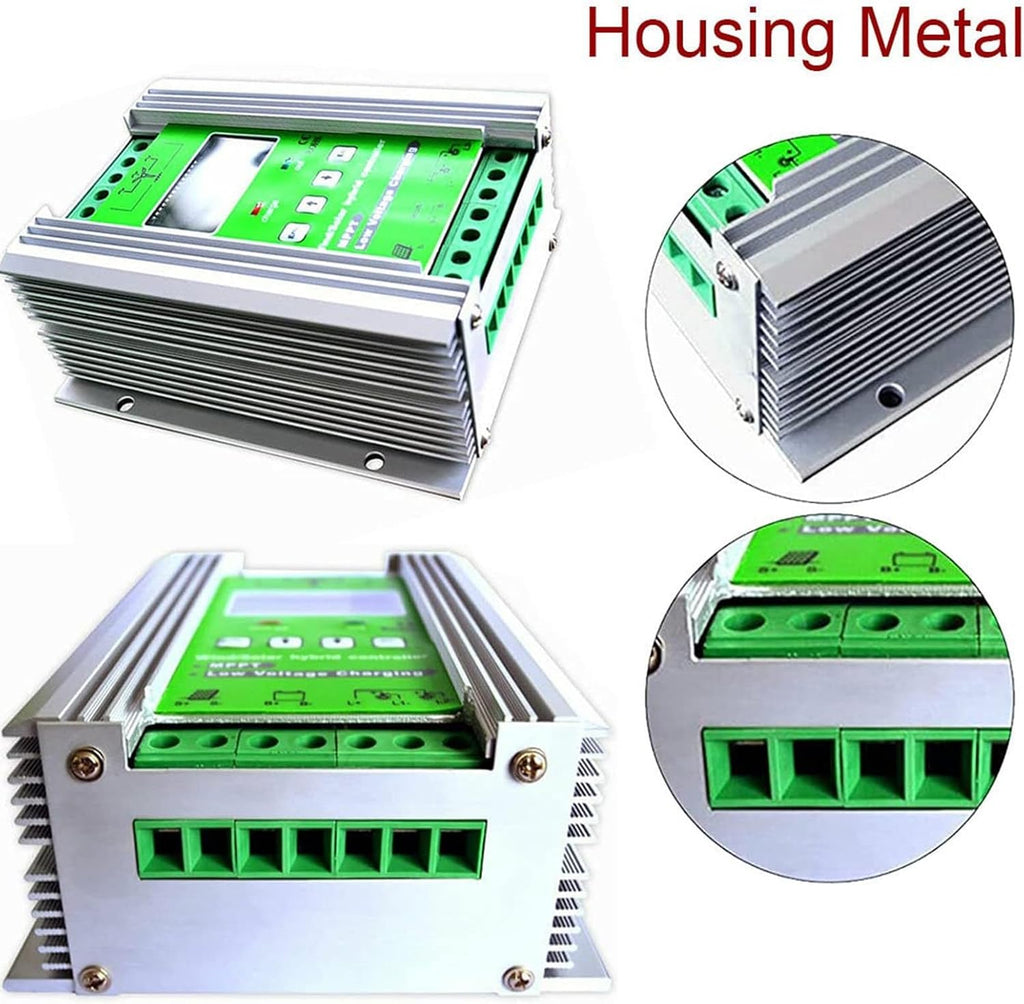 2000W-7000W Upgraded Wind Solar Hybrid System MPPT Charge Controller with Dump Load Wind Turbine Generator Solar Panel Auto Regulator(24V-48V,2000w)