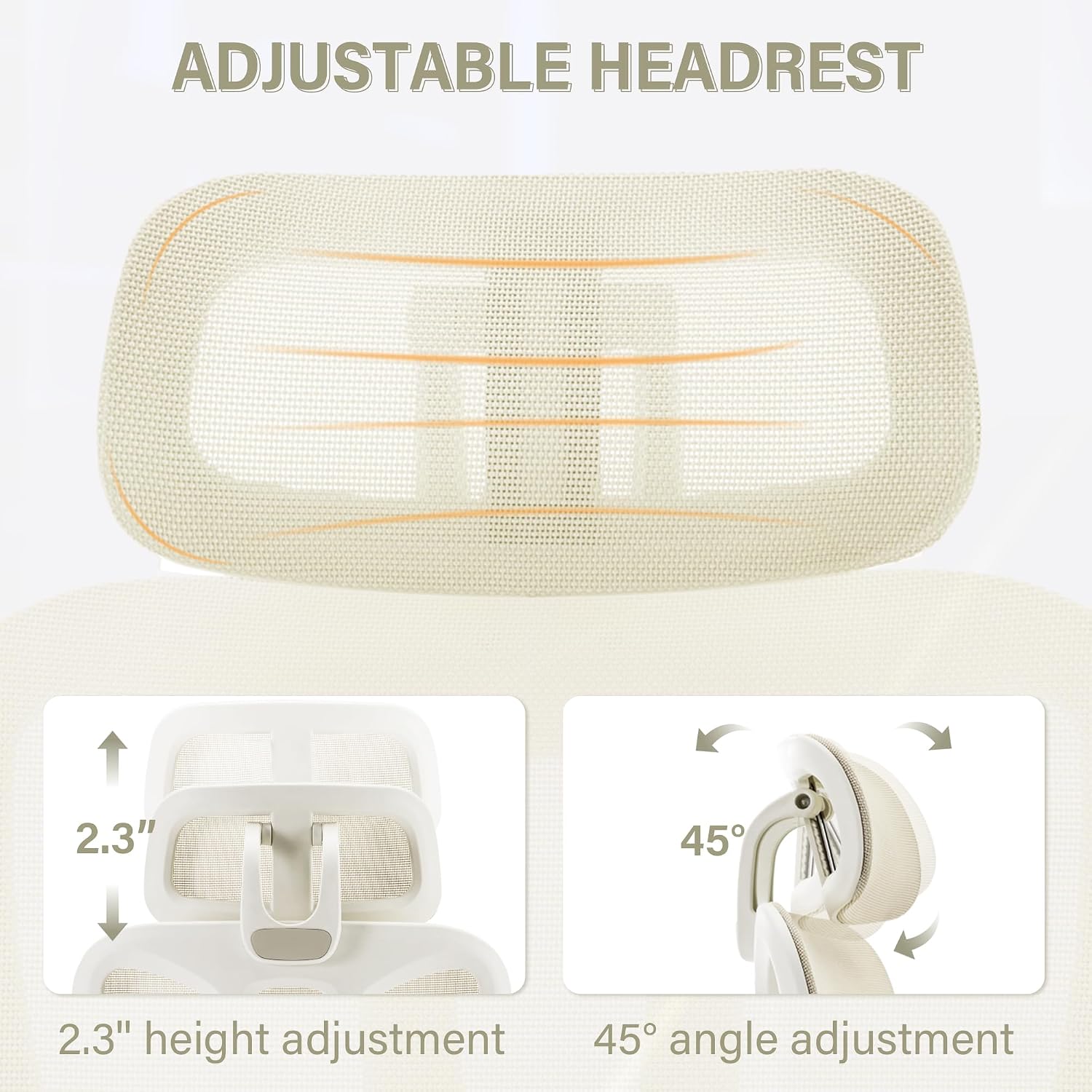 Ergonomic Mesh Office Chair with Retractable Footrest - High Back Computer Chair, Lumbar Support, Adjustable Armrest and Headrest, Durable Base - Multifunctional Home Office Desk Chair for Adults