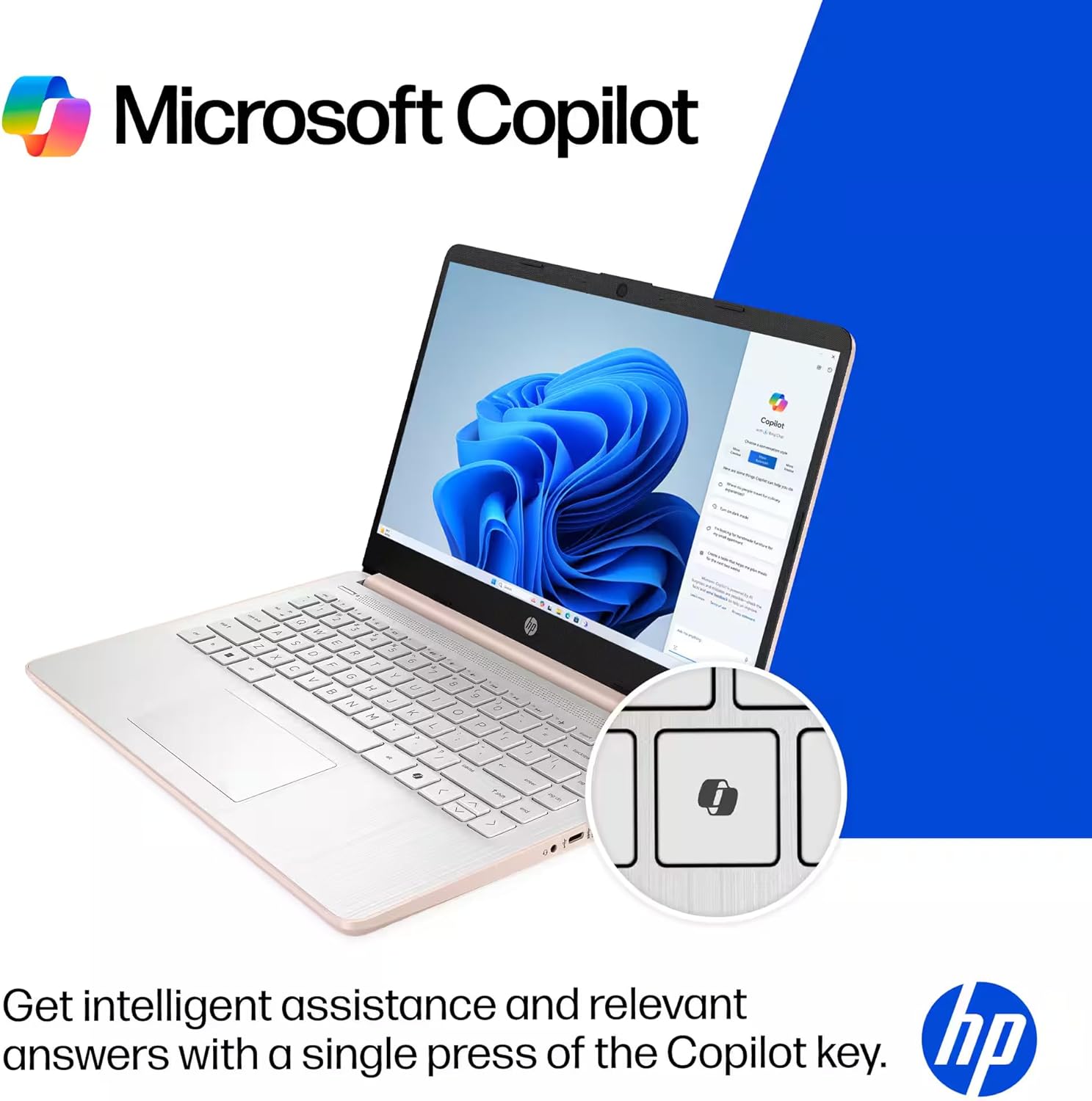 HP 14' Rose Gold Laptop for Student Business 2026, Intel CPU, Light & Slim, Fast, Office 365 Included, 16GB RAM,64GB eMMC, 4K Graphics, w/Accessories, Windows 11S