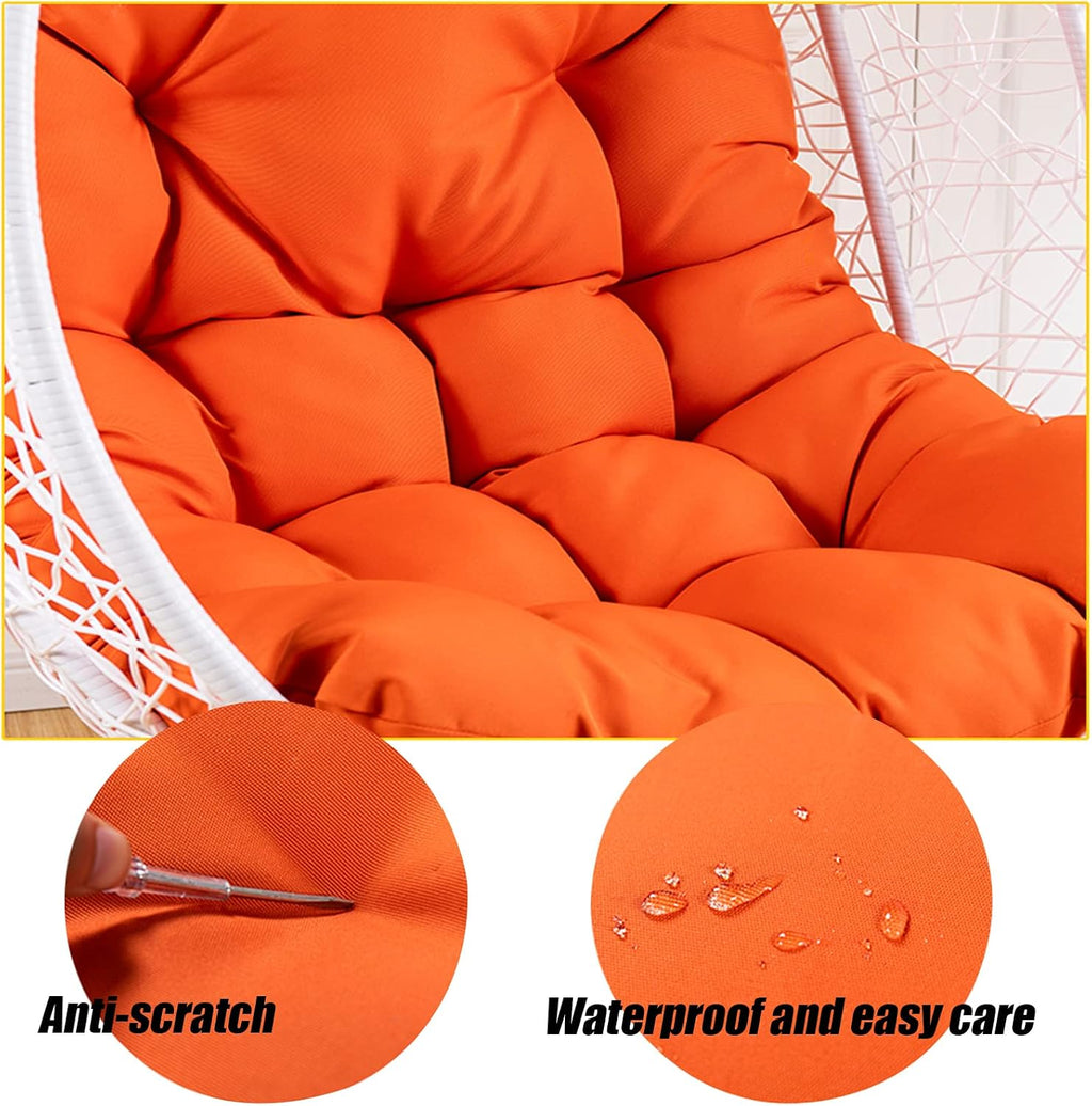 HUHJYUGE Hanging Basket Seat Cushion, Hanging Egg Chair Cushions, Hammock Chair Cushions, Thick Nest Back Pillow, Not-Slip, Washable, for Outdoor Patio Garden Swing Chair Cushion Seat Pads