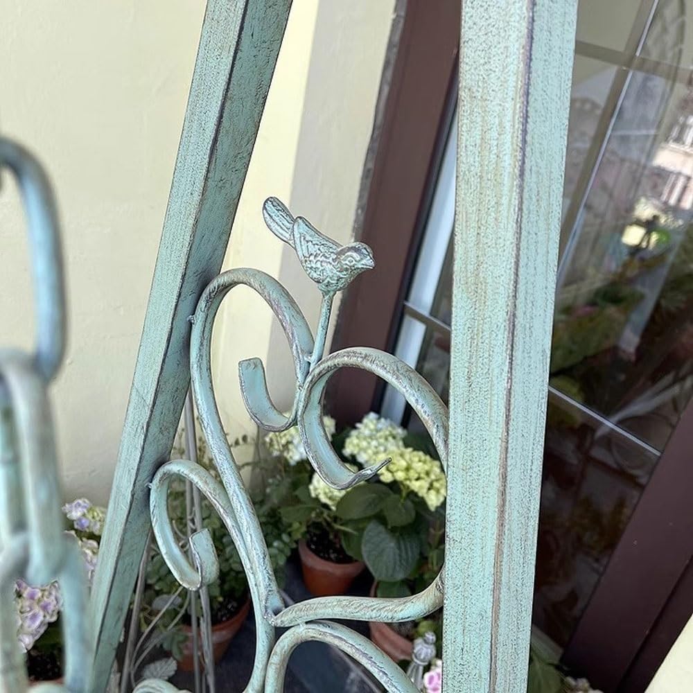 Garden Outdoor Rustic Vintage Iron Swing Chair for Garden Balcony Patio Decorative Hanging Double Rocking Seat