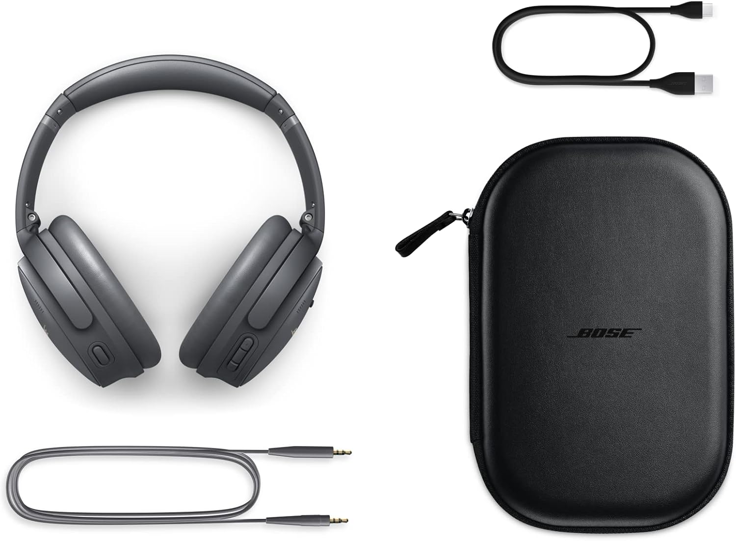 Bose QuietComfort 45 Bluetooth Wireless Noise Cancelling Headphones, Eclipse Grey - Limited Edition (Renewed)