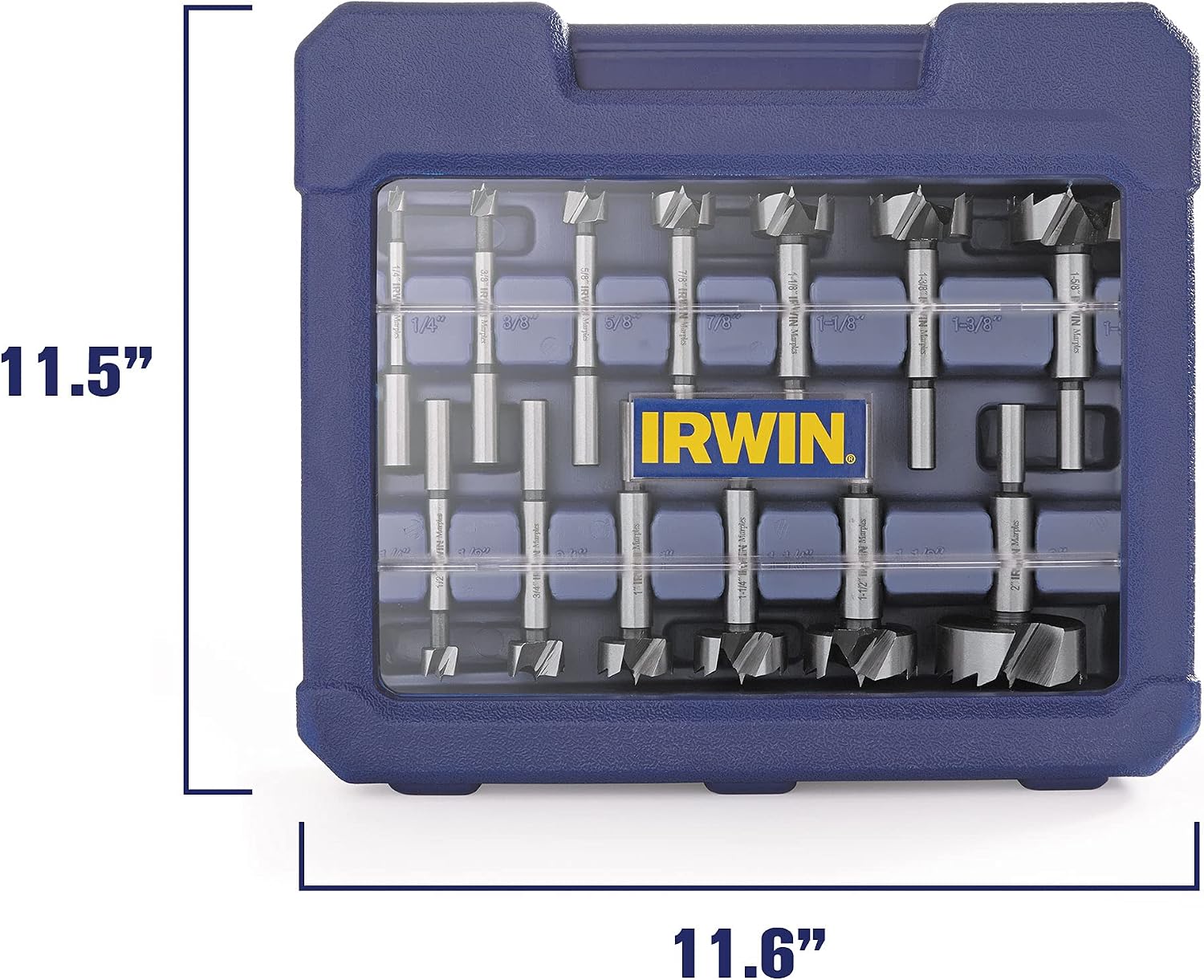 IRWIN Marples Forstner Bit Set, Wood Drill Bits, Made of Carbon Steel, Ideal for Fine Woodworking, Cabinet-Making and More, 14 Pieces (1966893) (Pack of 2)
