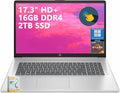 HP 17 Business Laptop | 17.3' HD+ Touchscreen | AMD 6-Core Ryzen 5 7430U (> i7-1255U) | 16GB DDR4 2TB SSD | Privacy Camera Type-C Fast Charge Long-Lasting Battery Win11 Pro w/DLCA Accessory