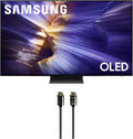 Samsung QN55S90FAFXZA 55 Inch 4K OLED Smart TV with an Austere 7S-8KHD2-2.5M VII Series 2.5m Premium Braided 8K HDMI Cable (2025)