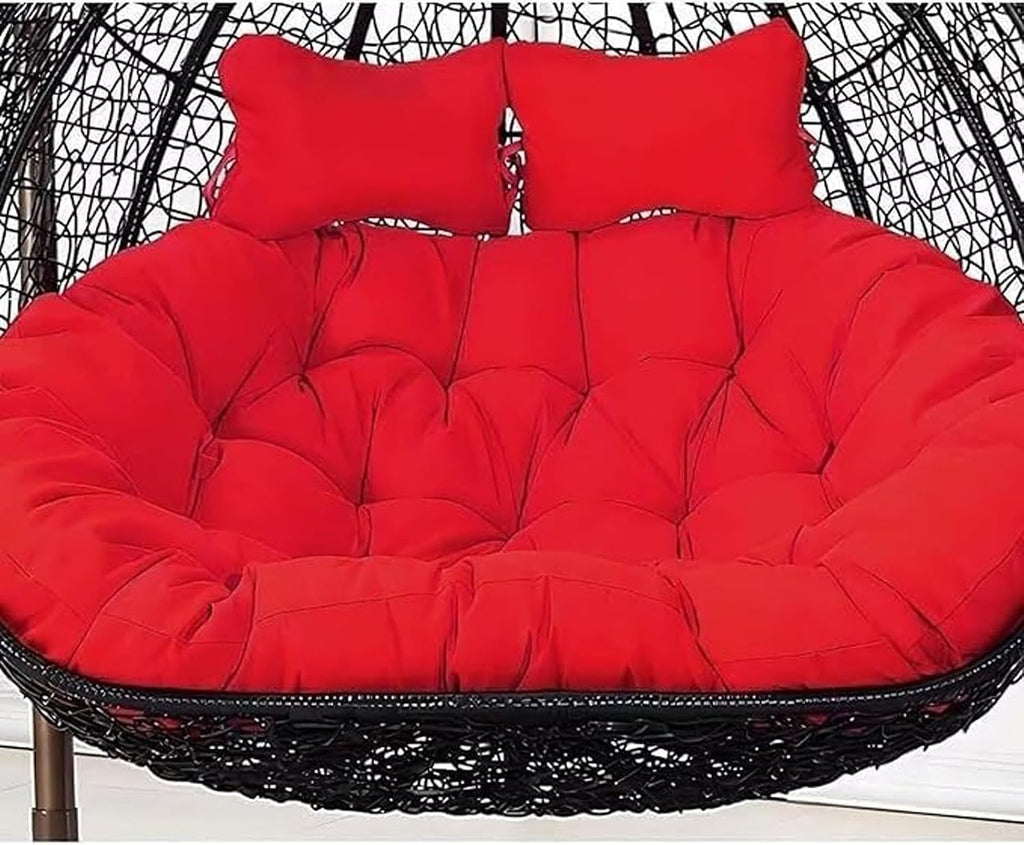 Egg Chair Swing Cushion, 2 Person Hanging Egg Chair Cushion Replacement, Double Hanging Basket Chair Cushion, Hanging Hammock Chair Cushion(A,130 * 110cm/51 * 43in)