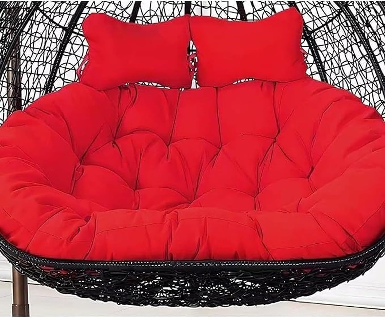 Egg Chair Swing Cushion, 2 Person Hanging Egg Chair Cushion Replacement, Double Hanging Basket Chair Cushion, Hanging Hammock Chair Cushion(A,130 * 110cm/51 * 43in)