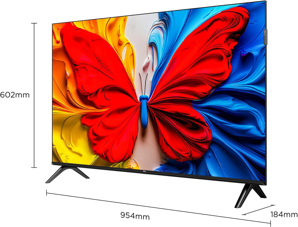 TCL 43S5K Television 43 Inch Smart TV QLED HDR 10 Google TV, Dolby Audio, Game Mode, Multiple Eye Care with Slim Design (2025 Model)