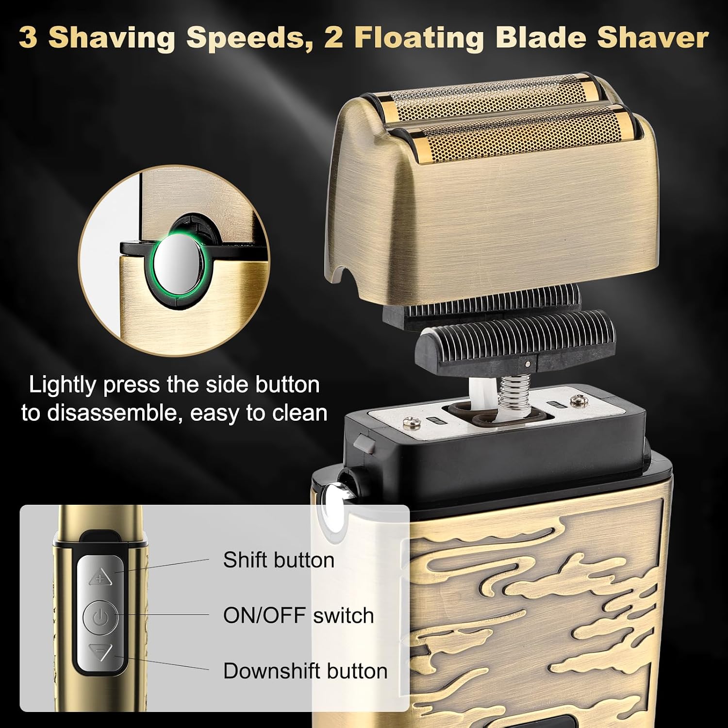 QREEYX Hair Clippers for Man T-Blade Trimmer Nose Hair Trimmer Electric Shaver Set, Professional Metal Body Barber Clippers Set for Haircut, Men's Grooming Kit with LCD Display, Ideal Gift for Him