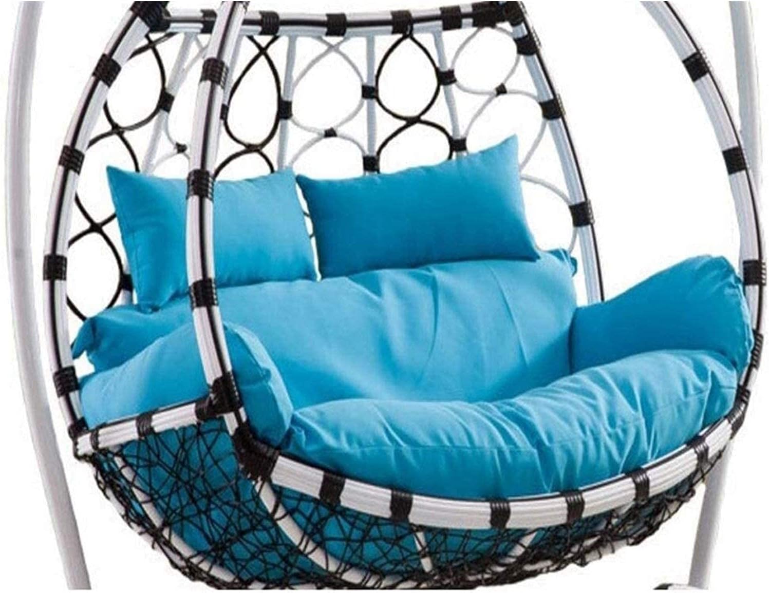 Garden Patio Rattan Swing Chair Cushion, Thicken Hanging Wicker Chair Rocking Chair Cushion/Hanging Egg Swing Chair Double Seat Cushion, Removable and Washable Furniture Decoration Cushion