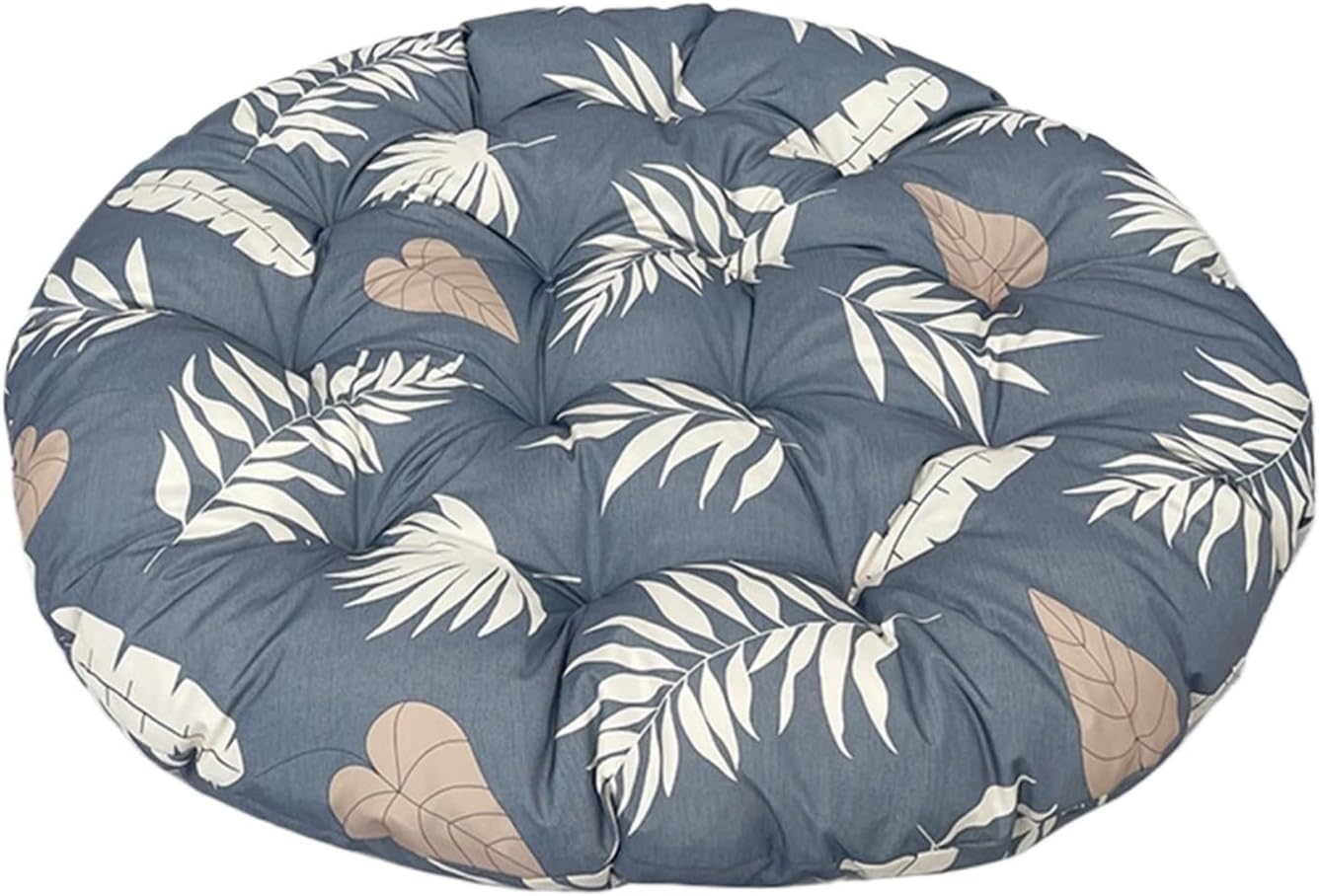 Indoor Outdoor Papasan Chair Cushion, Bucket & Moon Comfy Round Cushion, Tufted Wicker Hanging Egg Chair Cushion for Garden, Living Room, Bedroom