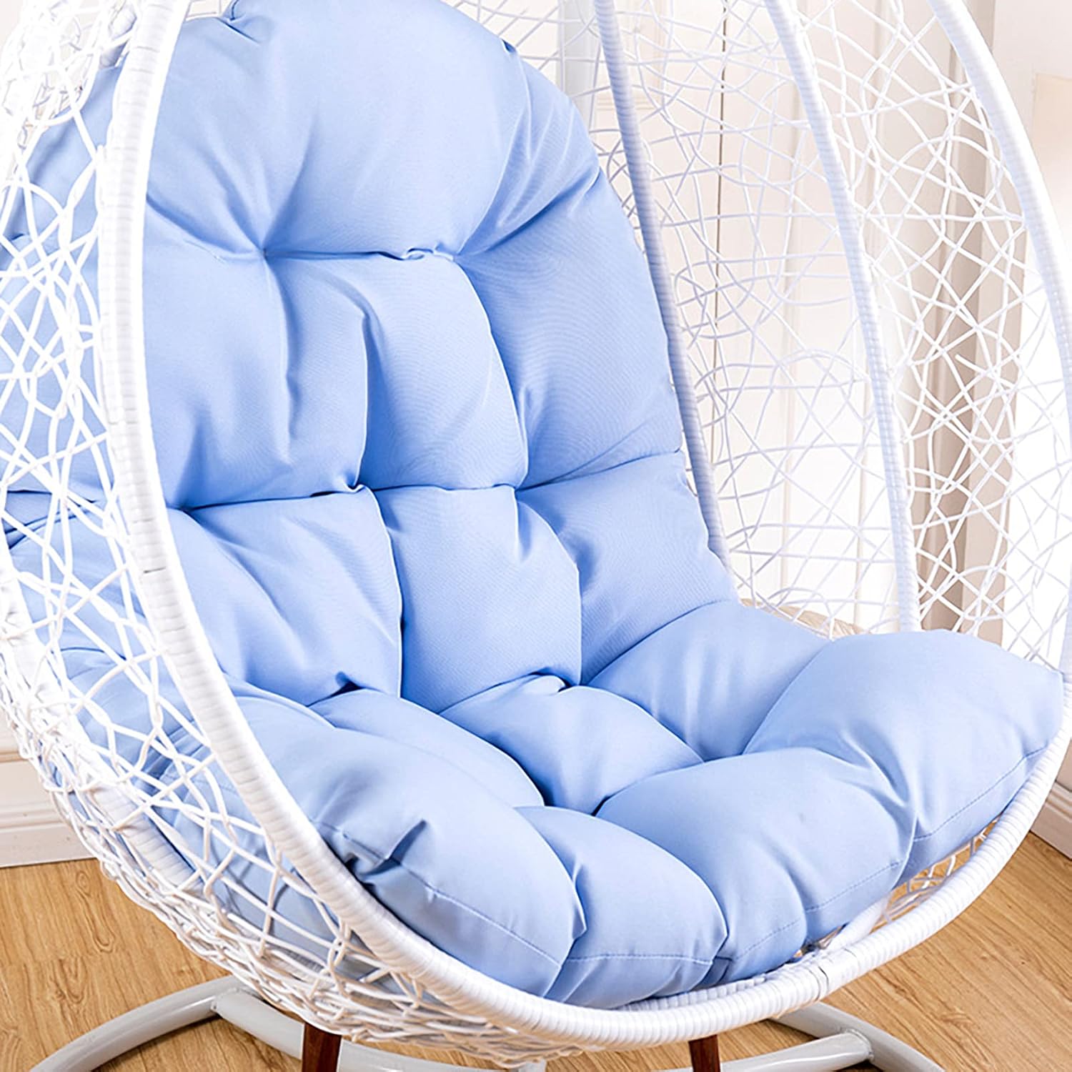 HUHJYUGE Hanging Basket Seat Cushion, Hanging Egg Chair Cushions, Hammock Chair Cushions, Thick Nest Back Pillow, Not-Slip, Washable, for Outdoor Patio Garden Swing Chair Cushion Seat Pads