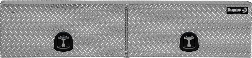 Buyers Products 1701351 Topsider Truck Tool Box, 16x13x72 Inch Diamond Tread Aluminum, Dual Flip-Up Doors, Locking Compression Latches, Weather Resistant, No-Drill Mount, Made in USA