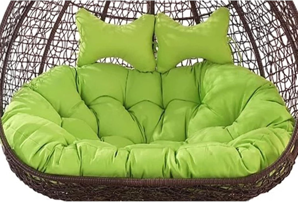 Replacement Double Egg Chair Cushion Outdoor Patio Wicker Loveseat Hanging Swing Egg Chairs for 2 Persons, Ideal for Patio, Backyard, Balcony - Hammock Swing Chair Cushion