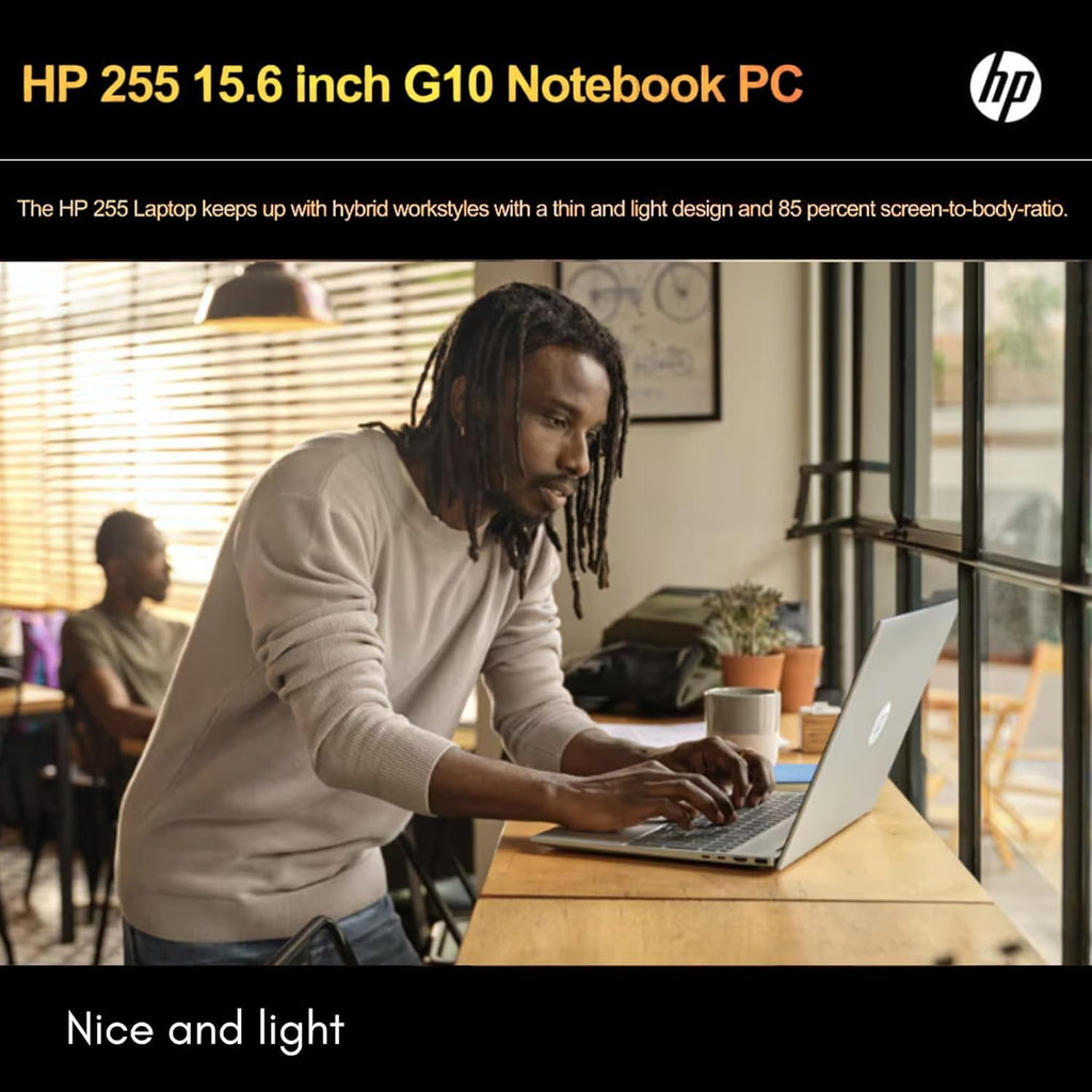 HP 255 G10 Laptop for Home or Work, 64GB RAM, 1TB SSD, 15.6' Full HD, Ryzen 3 7330U (Beat Intel i5-1135G7), HDMI, USB-C, Windows 11 Pro, Business and Fun Ready