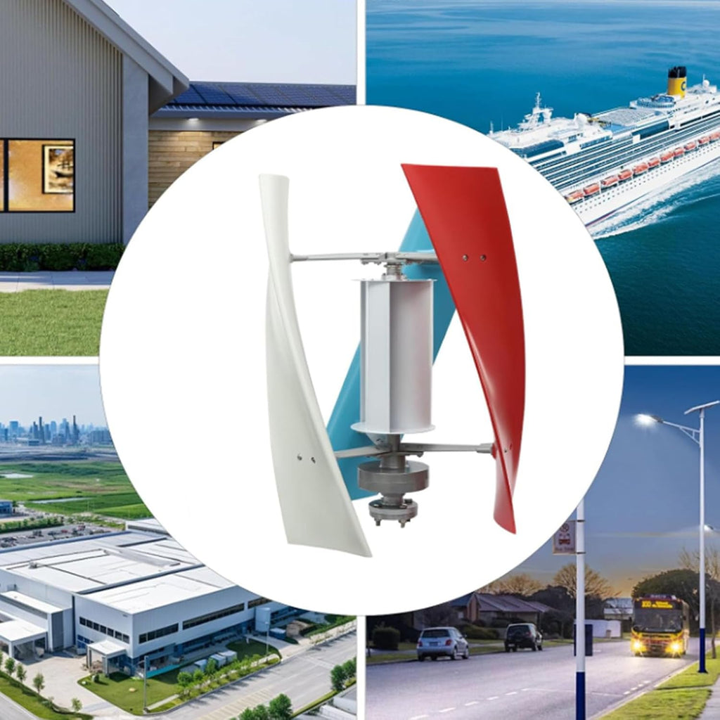 12v,HYZHANHONG Wind Turbine Generator 3000W 12V 24V 48V with 3 Blades 3 Phase Wind Generator Vertical Axis Wind Turbine with Controller Kit for Home Use