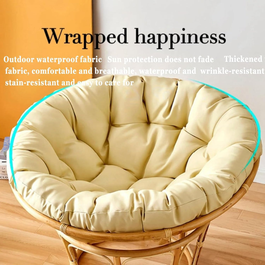 Papasan Round Chair Cushion, Thick Removable Seat Cushion Hanging Swing Cushion, Waterproof Papasan Cushion, Rocking Chair Cushion, Hammock Cushion (Chair Not Included)(Red,150cm)