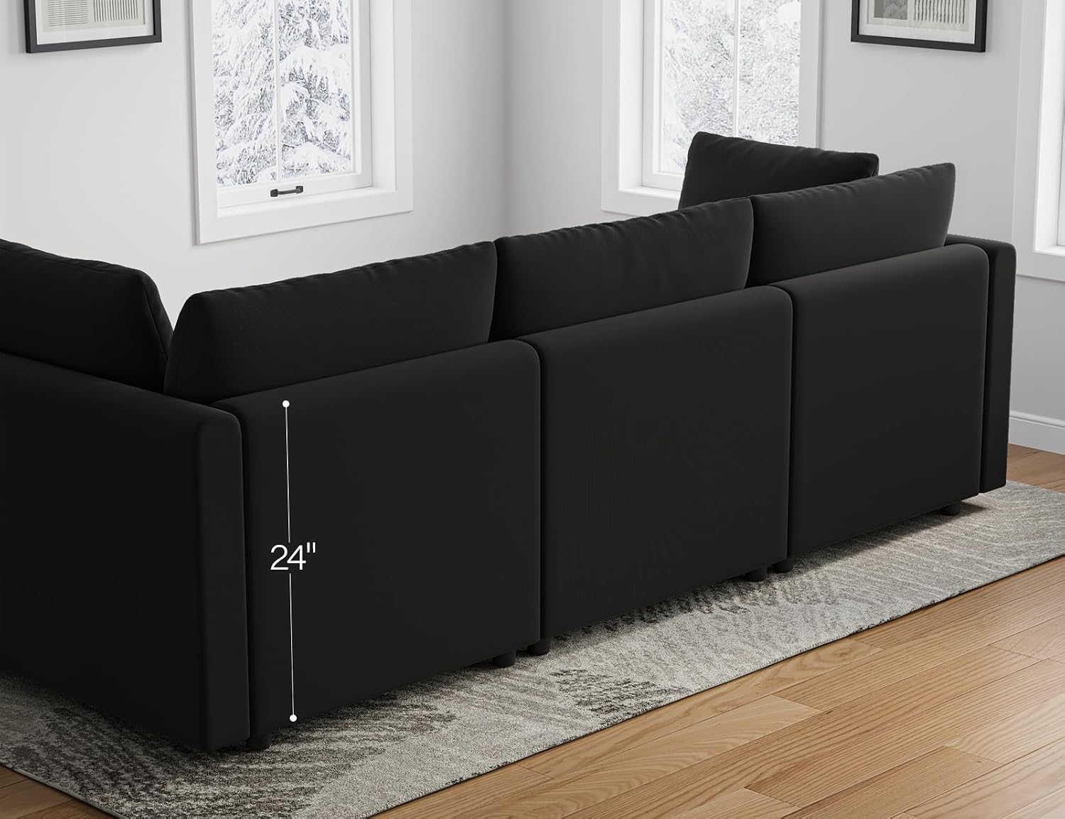 Txtin's Sectional Couches for Living Room U Shaped Cloud Couch with Ottoman Deep Plush 5 Seats Sofa Modern Sofa for Apartment