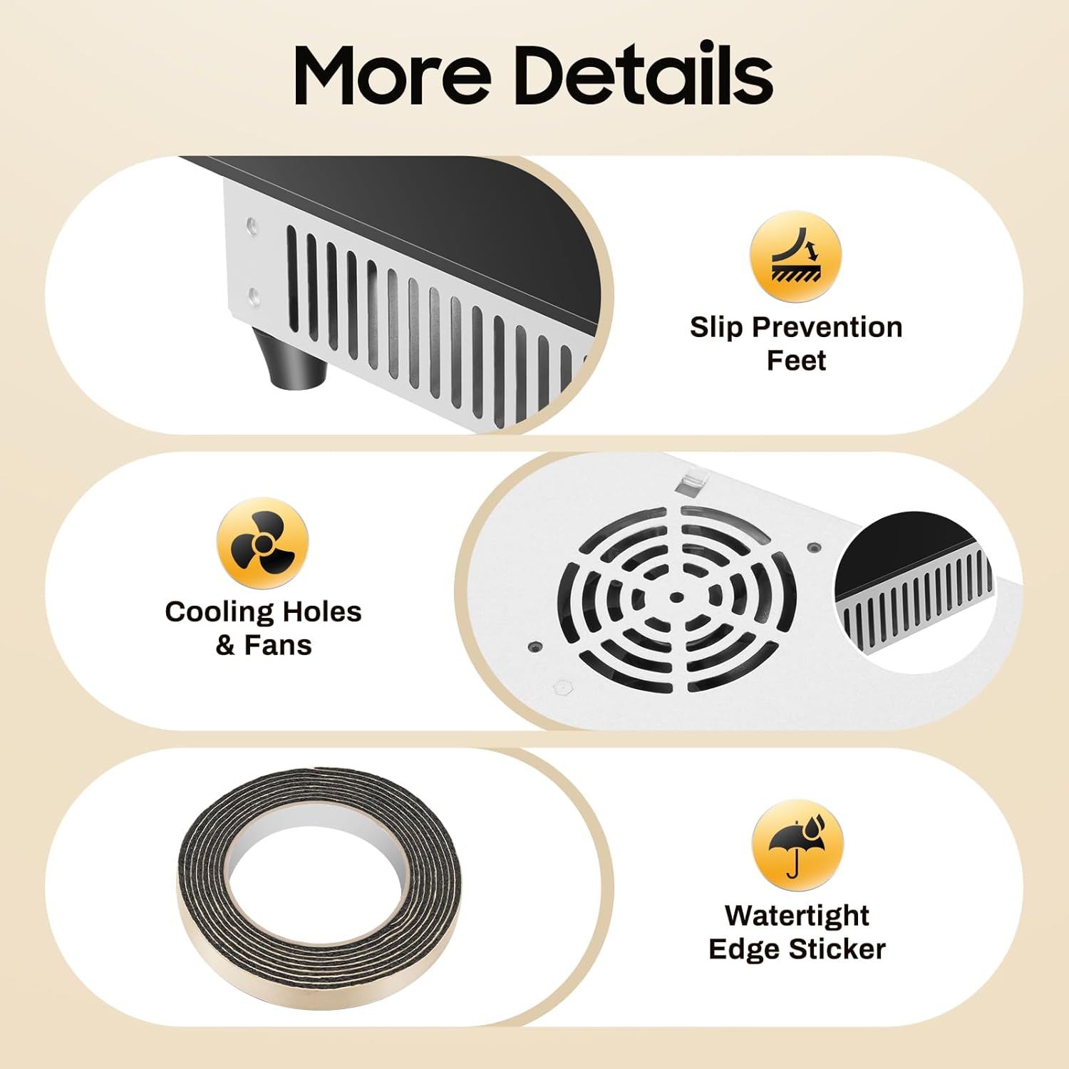 3000w 110v Electric Cooktop, 4 Burners Cooktop Portable with 9 Heating and Kid Safety Locklevel Coutertop & Built-In Stove Top Sensor Touch Control for Kitchens, Huts, Snack Bars