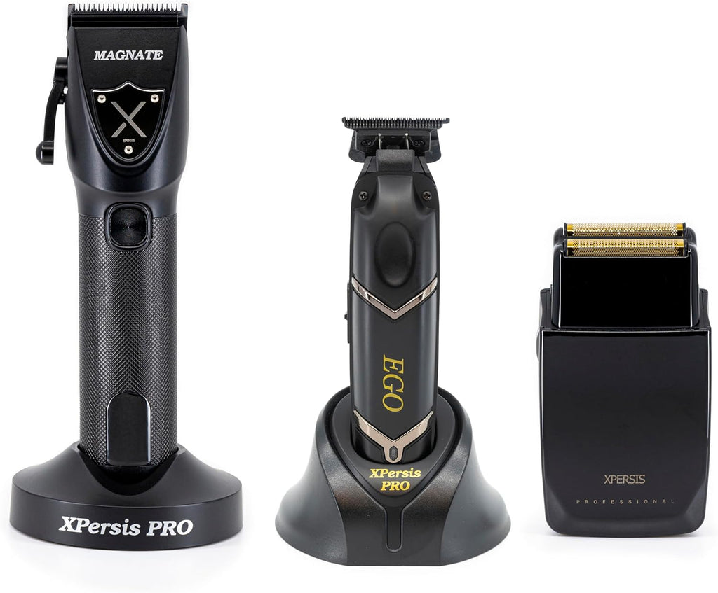 PRO Magnate DLC Fade Blade Hair Clippers for Mens,Barbers Professional Cordless Hair Clippers + Cordless Hair Trimmers Brushless and DLC Blade +Electric Razor Foil Shaver with Sharp Blades