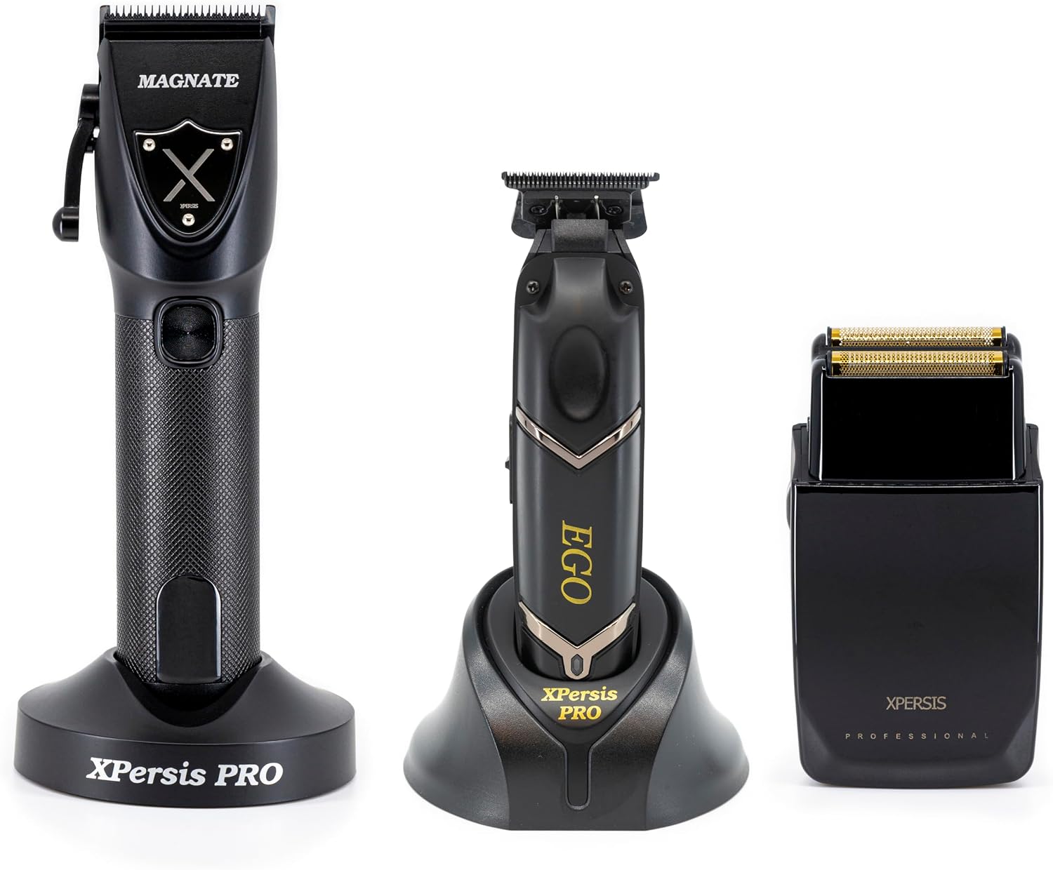 PRO Magnate DLC Fade Blade Hair Clippers for Mens,Barbers Professional Cordless Hair Clippers + Cordless Hair Trimmers Brushless and DLC Blade +Electric Razor Foil Shaver with Sharp Blades