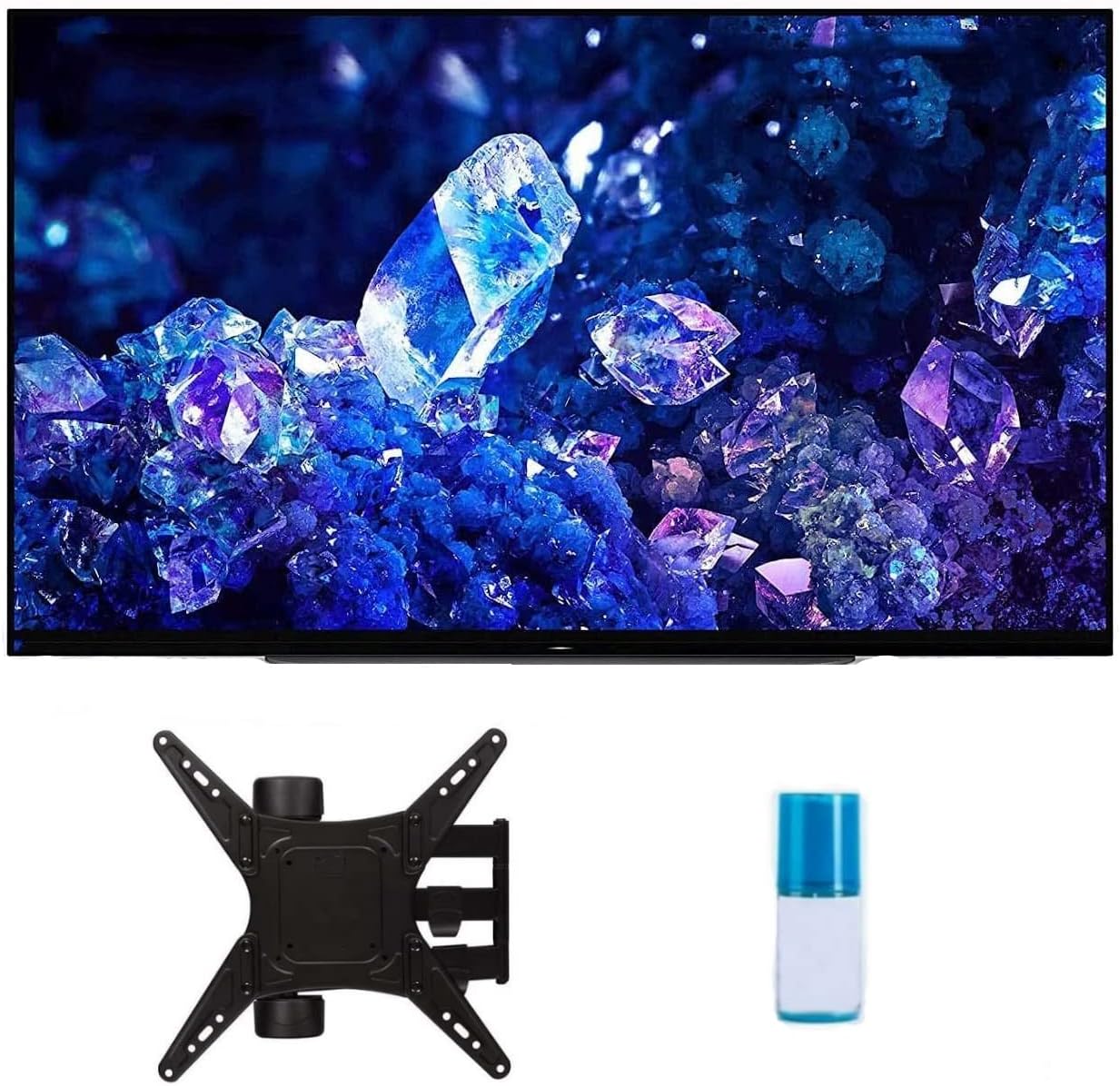 Sony XR48A90K 48' 4K Bravia XR OLED High Definition Resolution Smart TV with a Walts TV Full Motion Mount for 32'-65' Compatible TV's and Walts Screen Cleaner Kit (2022)
