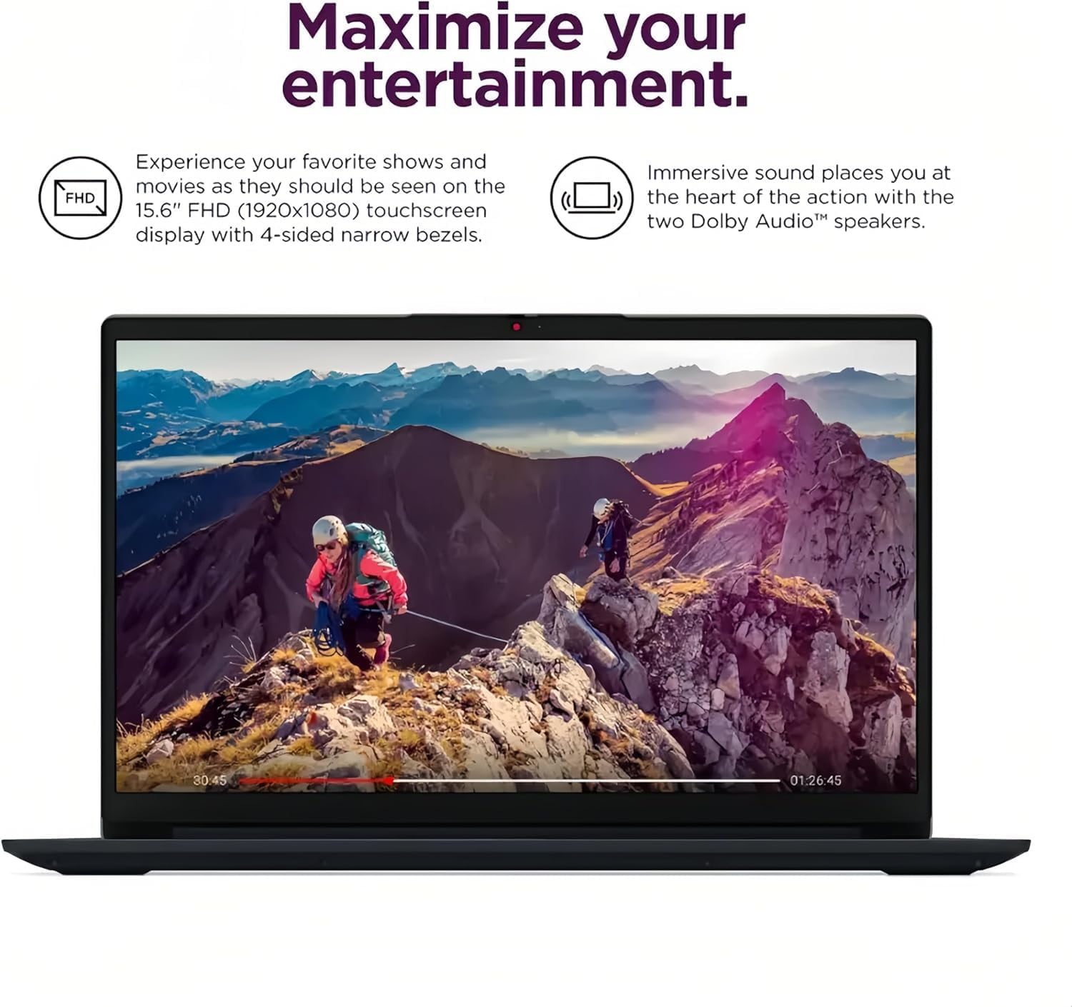 Lenovo IdeaPad Touchscreen Business Laptop, Intel 10-Core i5-1335U (Up to 4.6 GHz), 15.6' FHD Display, 8GB RAM, 256B SSD, Copilot AI-Ready, Wi-Fi 6, SD Card Reader, Windows 11 Home