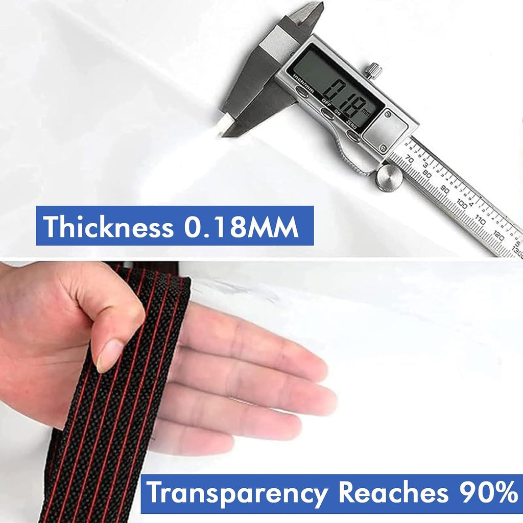 Clear Poly Tarp Cover with Reinforced Corners Transparent Tarp Waterproof, Anti-Aging Insulation PVC, Transparent Tarpaulin, with Eyelets, 15x18 FT Tarpaulin UV-Ray Resistant Dustproof Heavy
