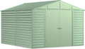 Arrow Select 10' x 12' Outdoor Lockable Steel Storage Shed Building, Sage Green