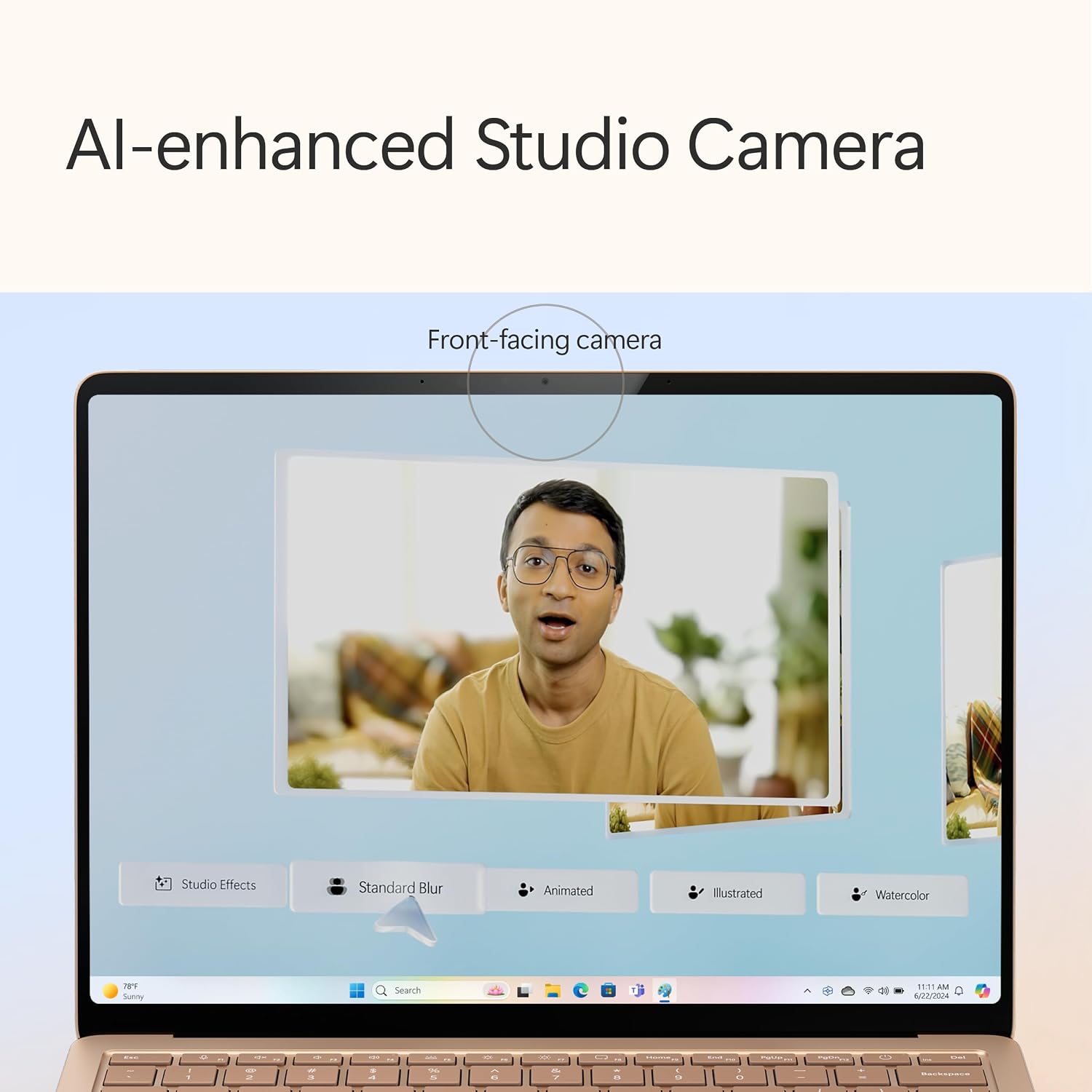 Microsoft Surface Laptop (2024), Windows 11 Copilot+ PC, 13.8' Touchscreen Display, Snapdragon X Plus (10 core), 16GB RAM, 512GB SSD Storage, Dune