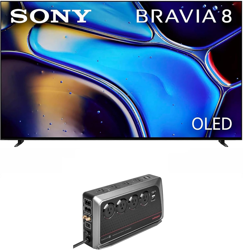 Sony K65XR80 65 Inch IMAX Enhanced Bravia OLED 4K HDR Google TV with an AudioQuest PowerQuest3 Power Filter/Surge Protector 8 Outlet (2024)