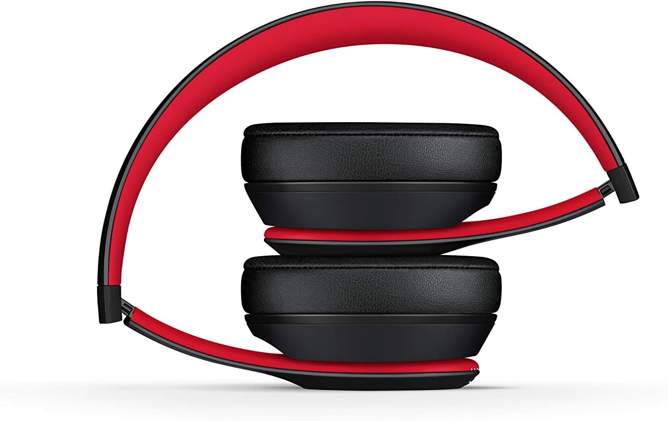 Beats Solo3 Wireless On-Ear Headphones - Apple W1 Headphone Chip, Class 1 Bluetooth, 40 Hours Of Listening Time - Defiant Black-Red (Previous Model)
