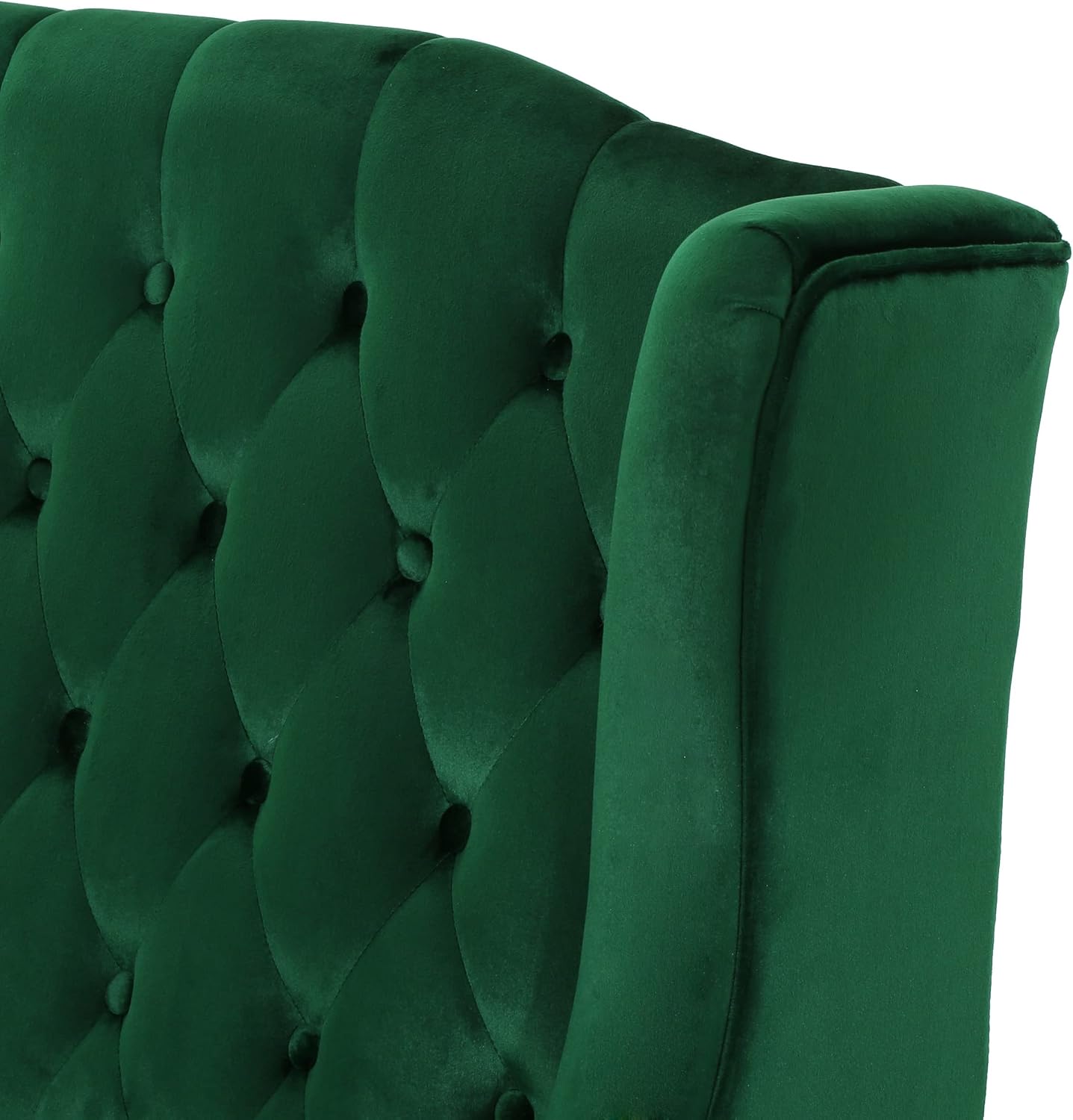 Emerald Modern Velvet Loveseat Sofa Couch, 50' Mid - Century Tufted Upholstered Small Love Seat Couch, Curved High Back 2-Seats Couches for Compact Space, Living Room, Apartment (Emerald)