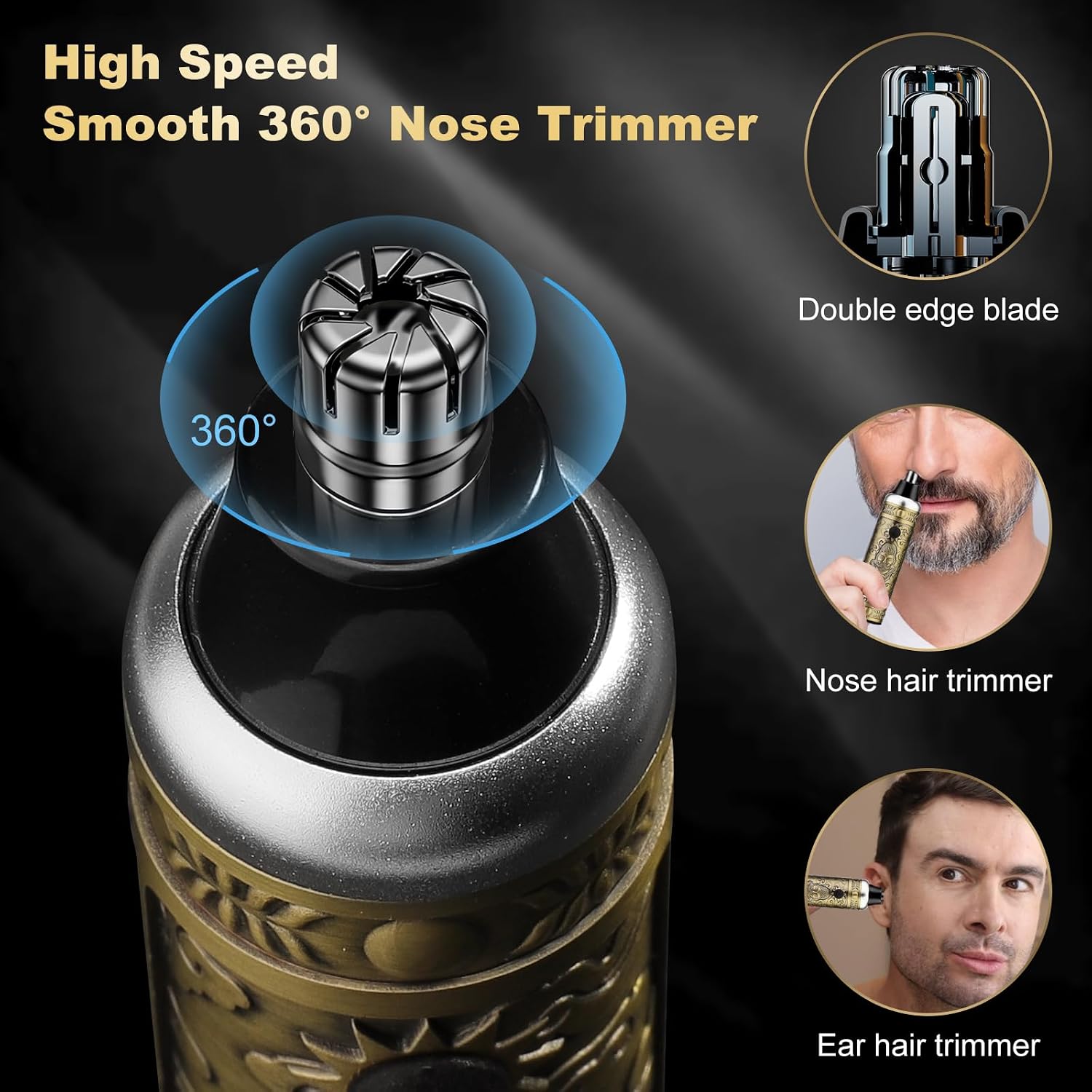 QREEYX Hair Clippers for Man T-Blade Trimmer Nose Hair Trimmer Electric Shaver Set, Professional Metal Body Barber Clippers Set for Haircut, Men's Grooming Kit with LCD Display, Ideal Gift for Him