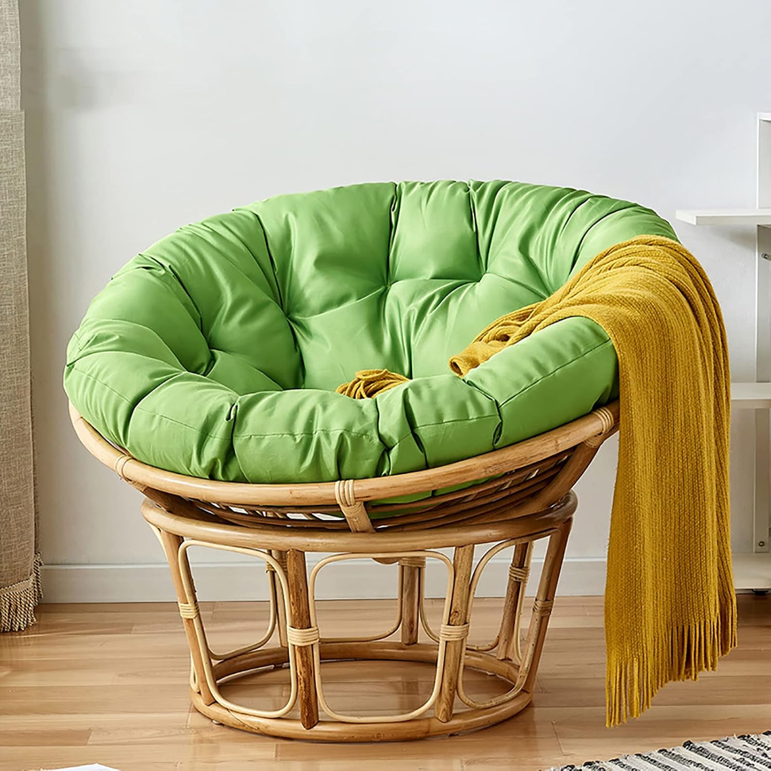 Rocking Outdoor Lounger Chair Chaise Lounge Zero Gravity Rocker,Thickened Round Chair Cushion for Hanging Egg Swing Rocking Chair Overstuffed Seat Cushion for Leisure (15.74x15.74in)