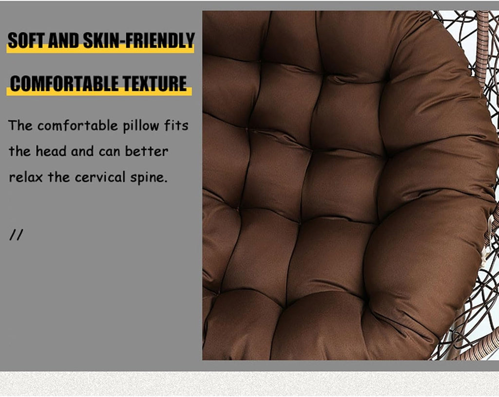 Outdoor Hanging Chair Cushion 125size (Diameter: 115cm) Filled Sponge Particles, The pad Cover Features Straps/Zipper, and has a Non-Woven Fabric Lining.