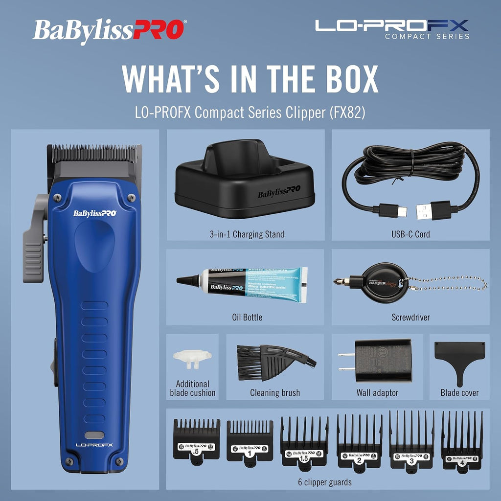 BaBylissPRO High-Performance LO-PROFX Compact Clipper for Hair
