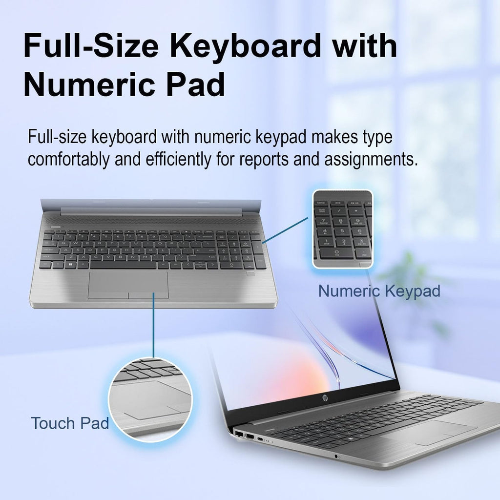 HP 2026 New Generation 15.6' FHD Business and Student Laptop, Microsoft Office 365 for the Web, Intel Powerful CPU, 8GB RAM, 256GB SSD, Wi-Fi 6, Ultra Slim Design, Long Battery Life, Windows 11 Pro