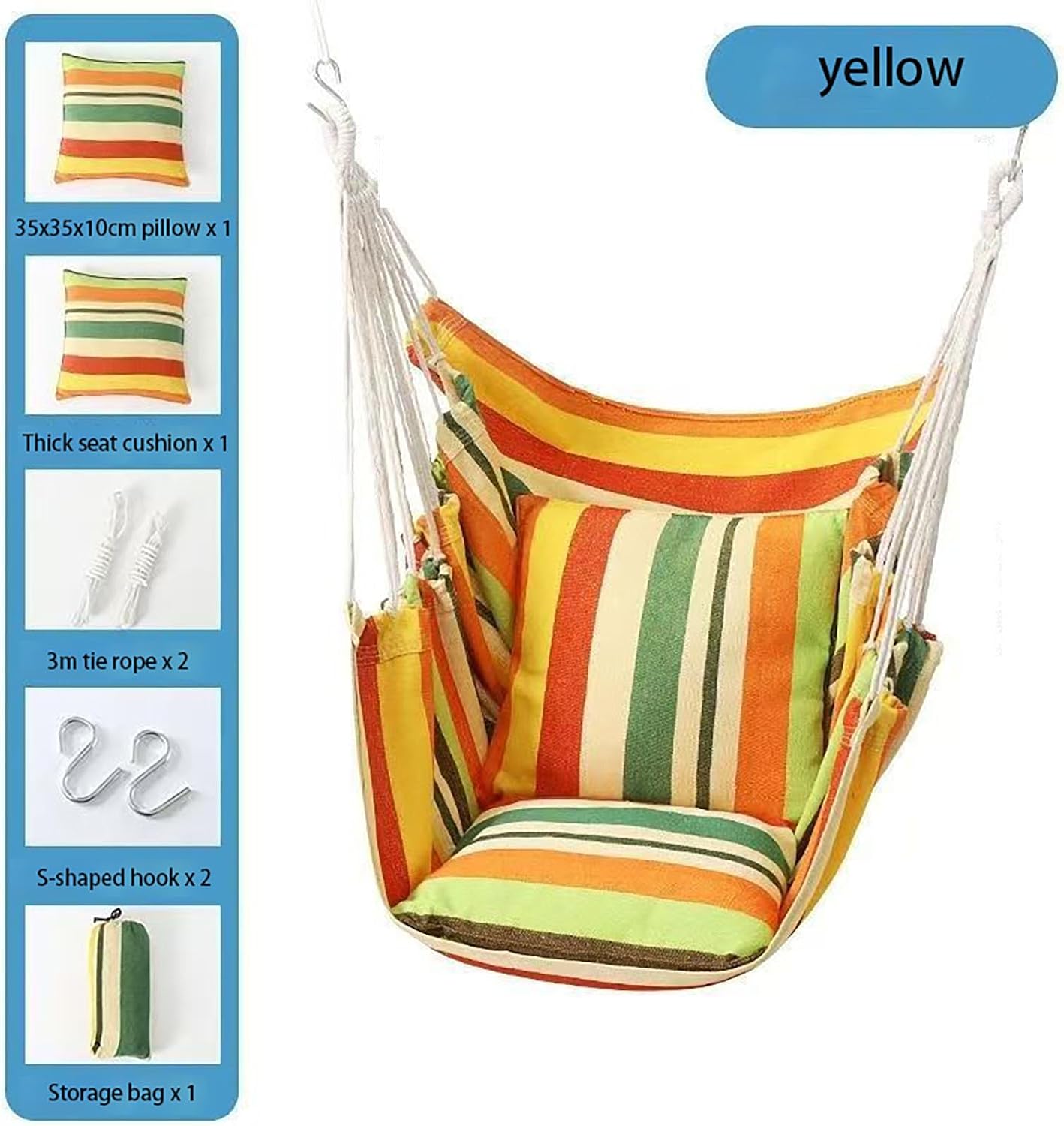 Hammock Swing - Dormitory Hanging Chair, Extended Seat Indoor Lazy Stool, Rocking Chair for College Students, Comfortable and Stylish Indoor Seat