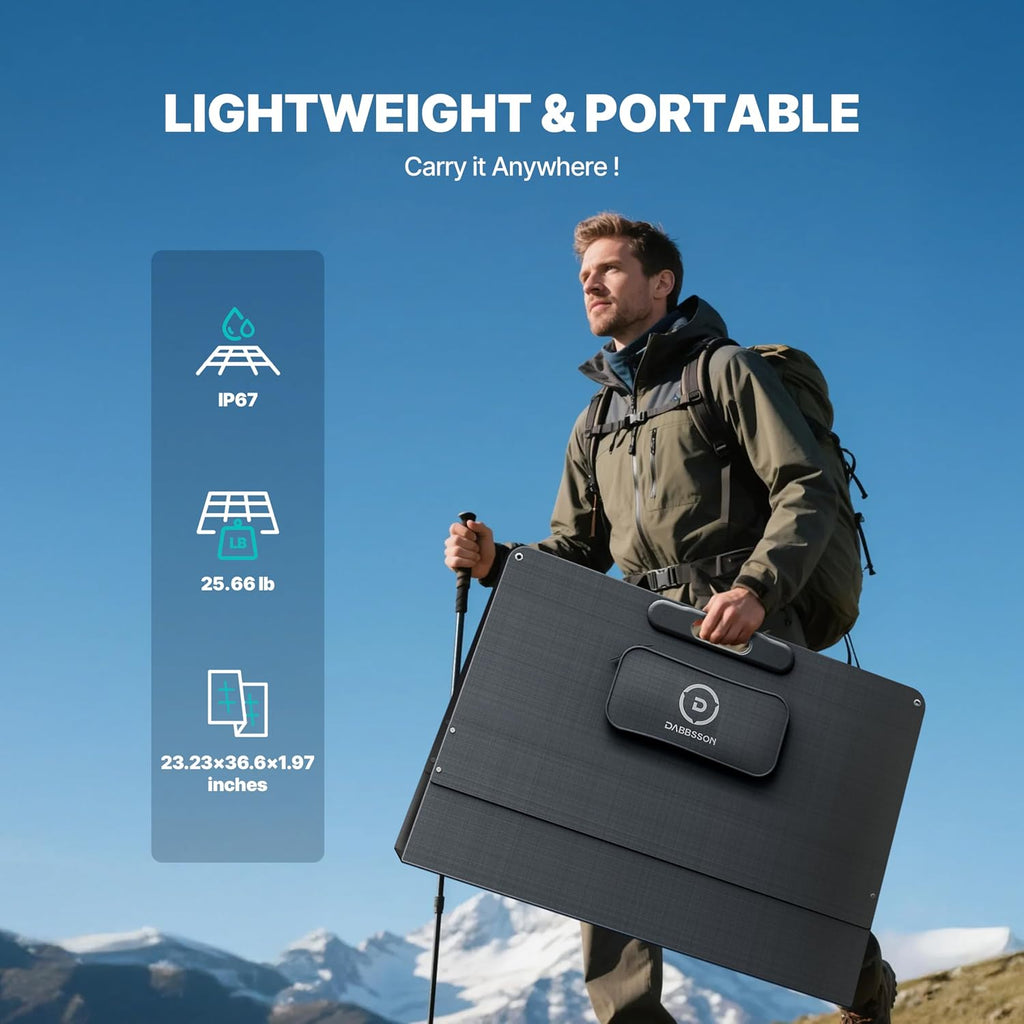 Dabbsson 1008Wh Solar Generator with 420W Solar Panel, Semi-Solid LiFePO4, 1200W AC Output,1600W Power-Boost, 1.2X Longer Runtime, 0-80% in 50 Min, 1000L Portable Power Station for Home/Camping/RV